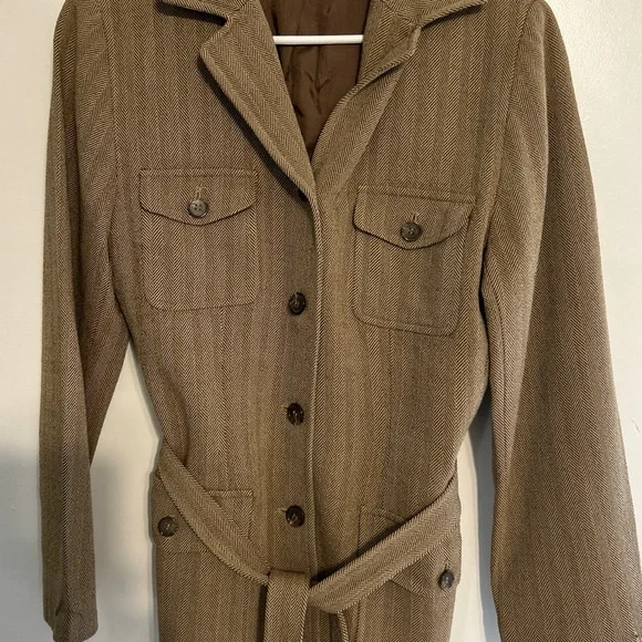 Ann Taylor Jackets Coats Ann Taylor Tan Belted Blazer Poshmark